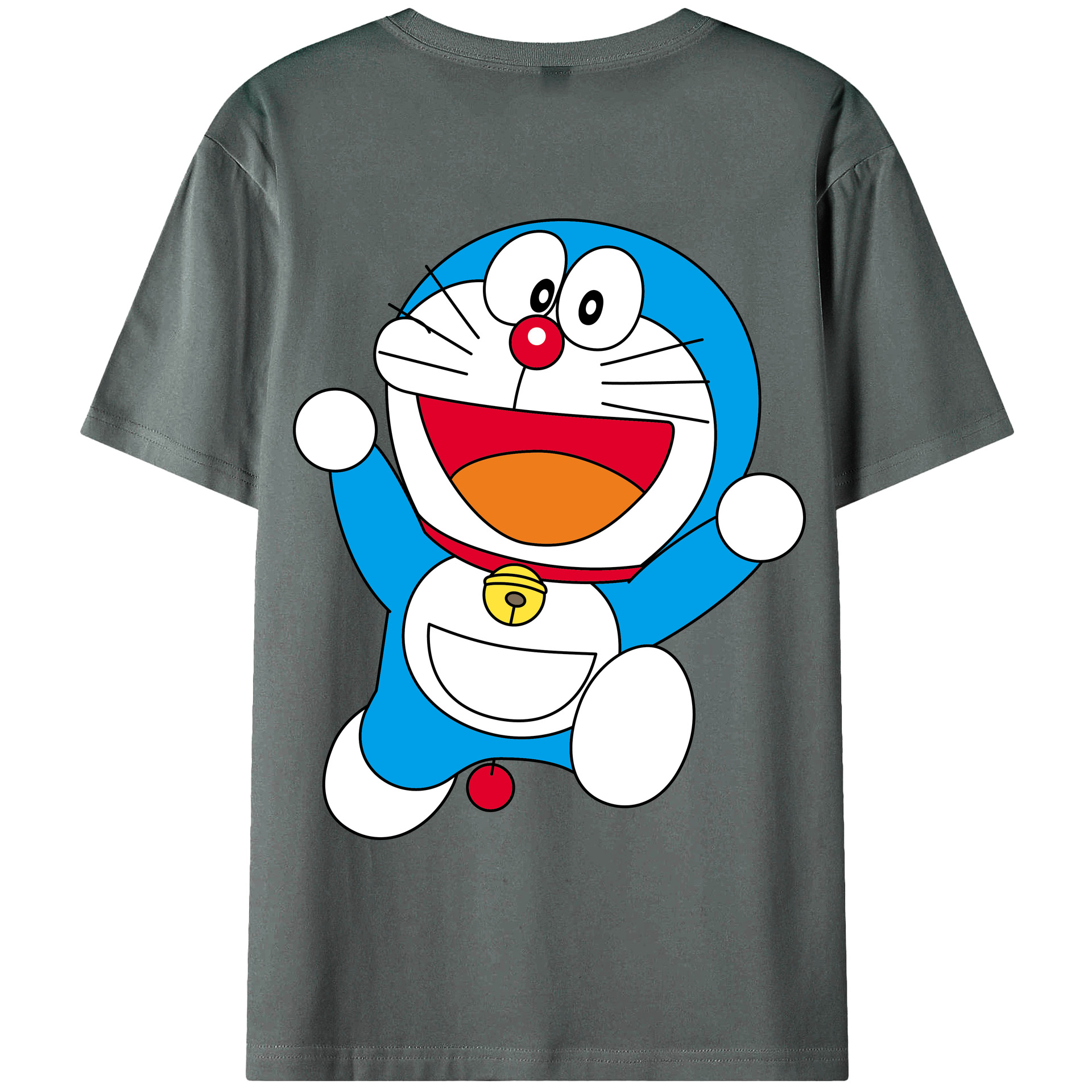 （画像用） ドラえもん Doraemon 綿100％ メンズ半袖Tシャツ（バックプリント） 通気性